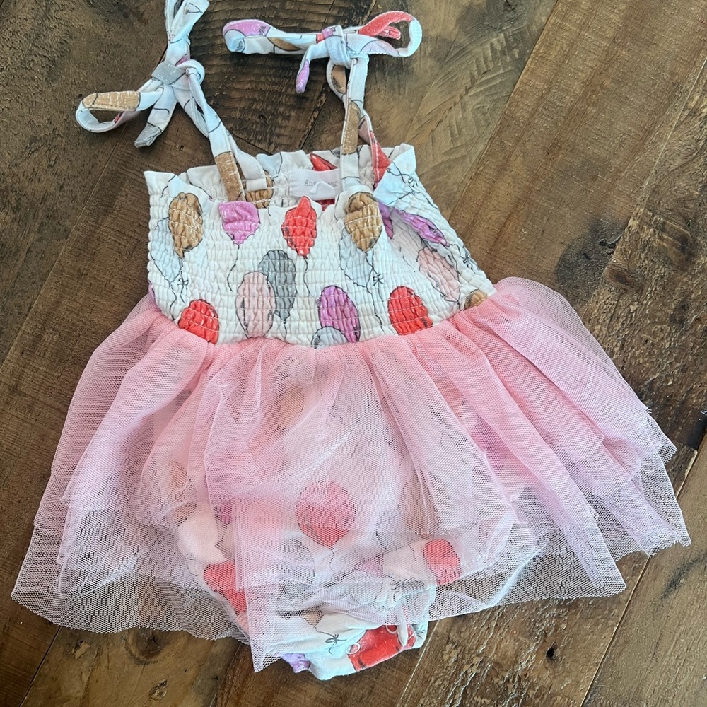 Angel Dear Pink and White Ice Cream Bodysuit